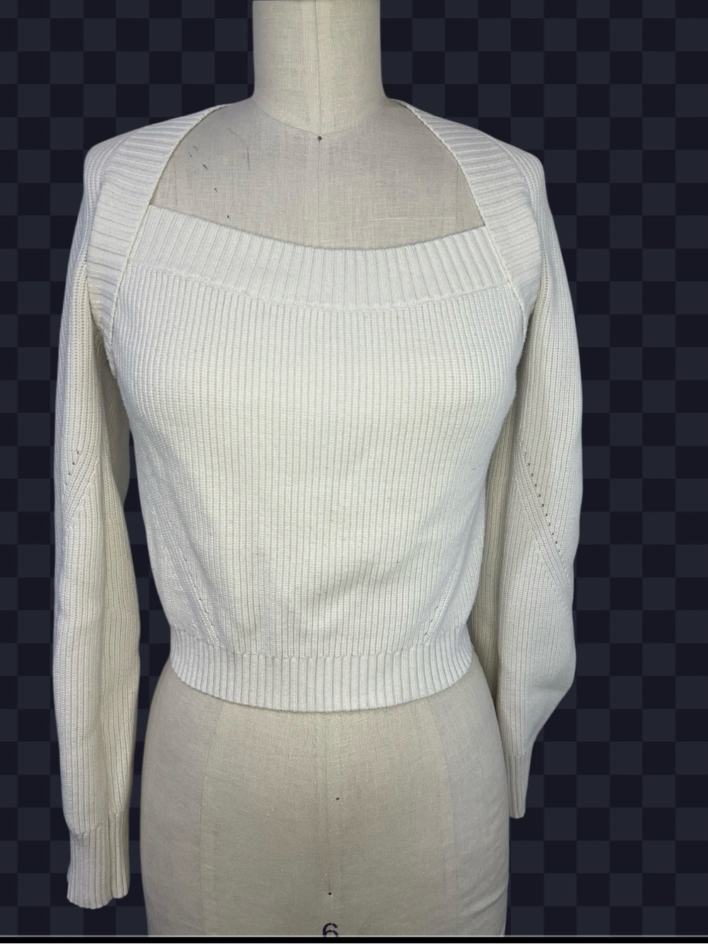 Bailey 44 Ivory Balloon Sleeve Ribbed Sweater Women's Size S Cozy Comfy
